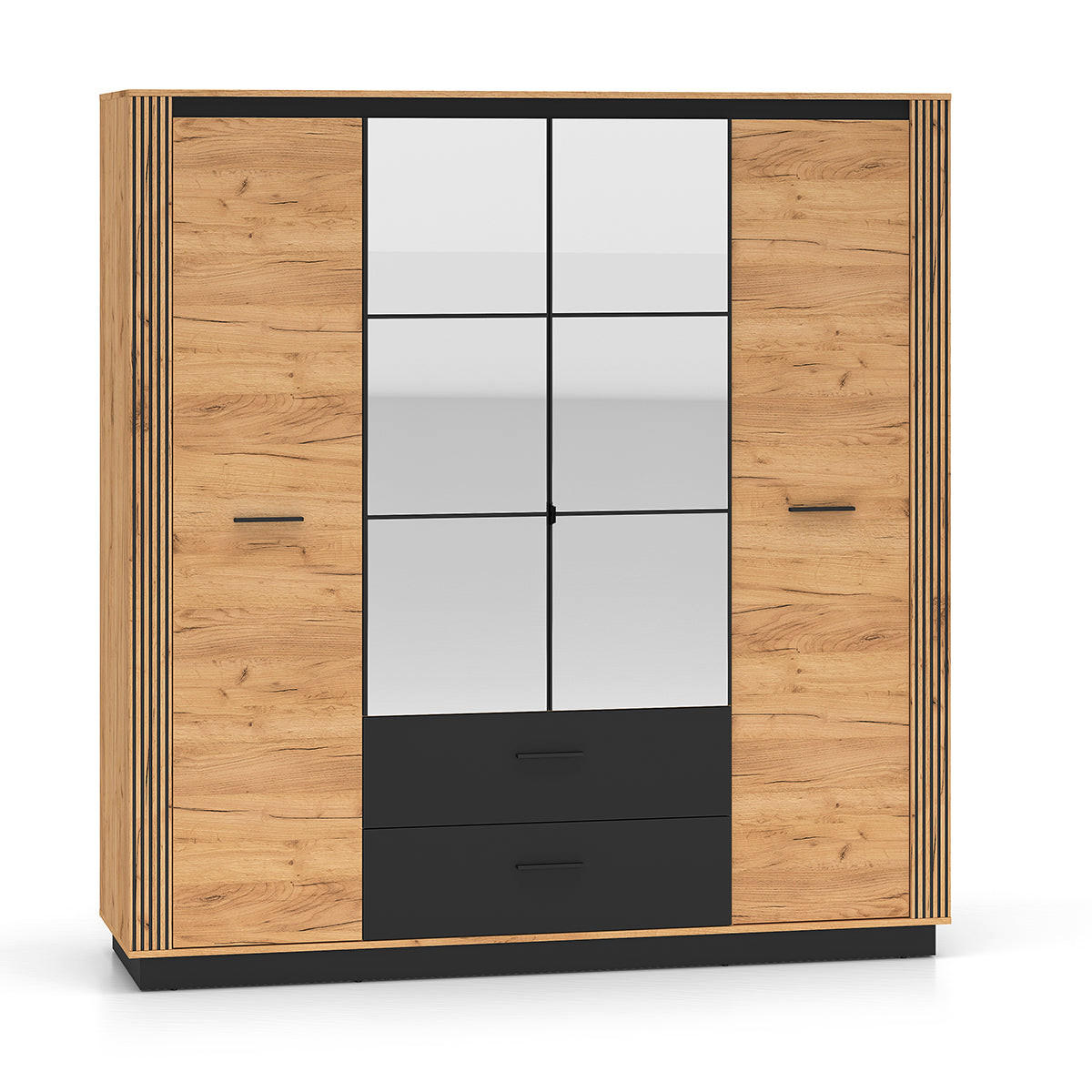 SCHRANK 4 Türen Solal Holz - Braun, Holzwerkstoff (200/210/58cm) - Petits-meubles
