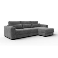 ECKSOFA OLI 4-Sitzer rechts, dunkelgrau - Dunkelgrau, Holz/Textil (295/172cm) - Courtois Laville