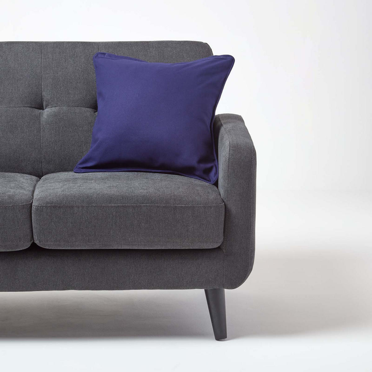 KISSENHÜLLE dunkelblau 60/60 cm, 100% Baumwolle - Dunkelblau, Textil (60/60cm) - Homescapes
