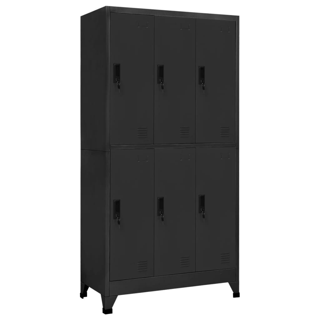 vidaXL Schliessfachschrank Anthrazit 45x180x90 cm