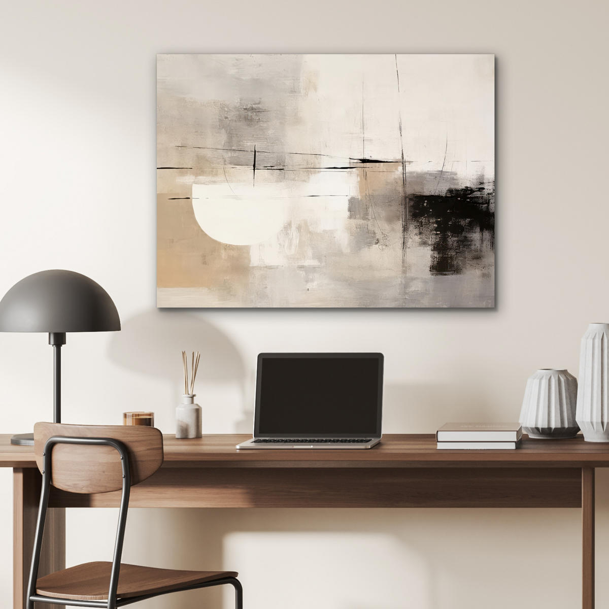 KOVOVÝ OBRAZ Abstraktné - Umenie - Sivé 80x60 cm - svetlosivá, kov (80/60cm) - MuchoWow