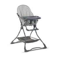 HOCHSTUHL Bonbon grau dunkelgrau Bechervertiefung, klappbar, doppelter Tisch, Korb - Grau, Metall (62/112/80cm) - Lorelli