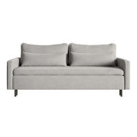 3-SITZER SOFA Umpro Chenille Grau - Schwarz/Grau, Textil/Metall (220/96/95cm) - Selsey