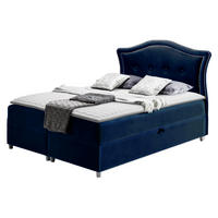 BOXBETT Bedran - Dunkelblau, Holz (120/200cm) - MIRJAN24