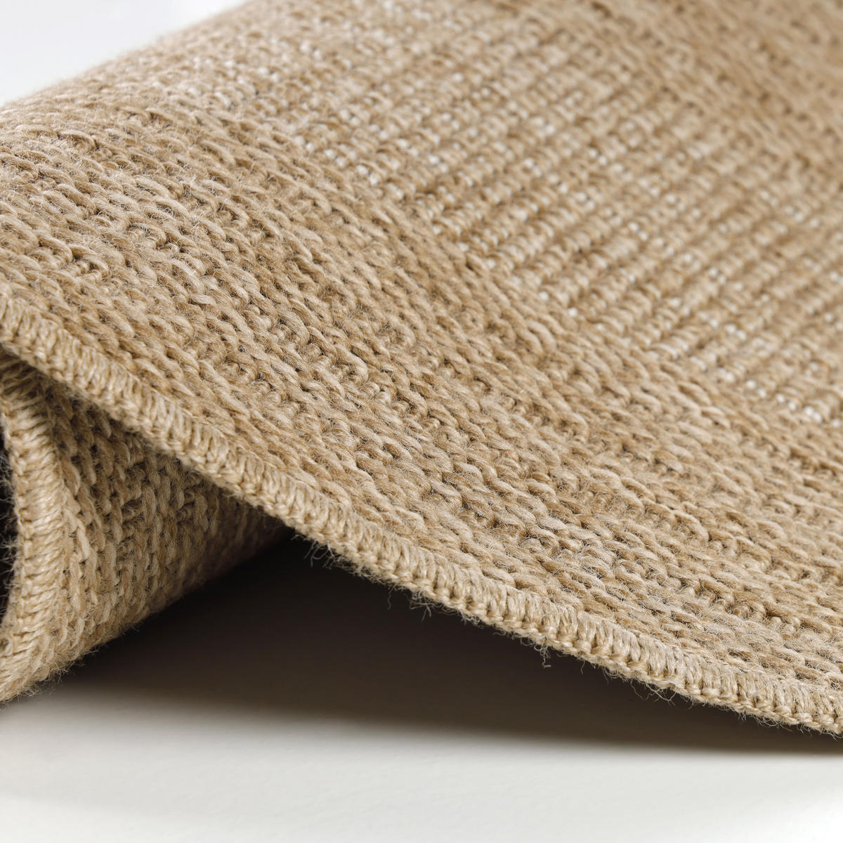 TEPPICH Outdoor Flachgewebe Vintage Polypropylen Balkon Beige Rund 80x80 - Beige, Textil (80/80cm) - KADIMA DESIGN