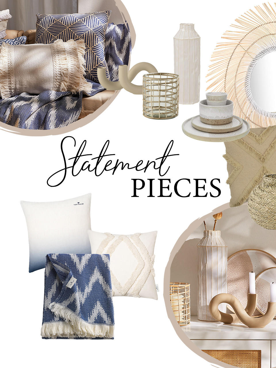 Boho Stil Deko Kissen Spiegel