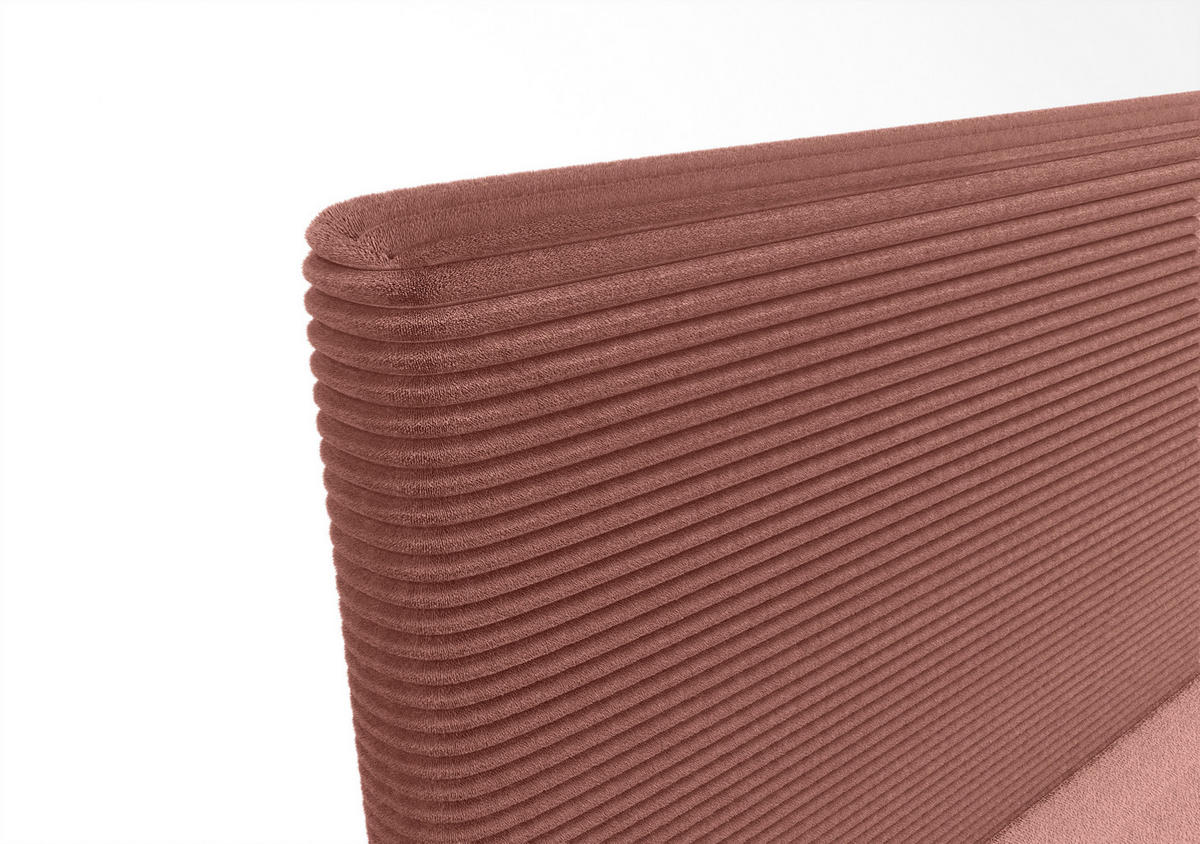 BOXBETT NARA mit Matratze H3, Bonell und Topper 140x200 POSO 029 - Pink, Textil (140/200cm) - Bedante