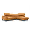 ECKSOFA FIERO 5-Sitzer, orange - Schwarz/Orange, Holzwerkstoff/Textil (290/228cm) - Courtois Laville
