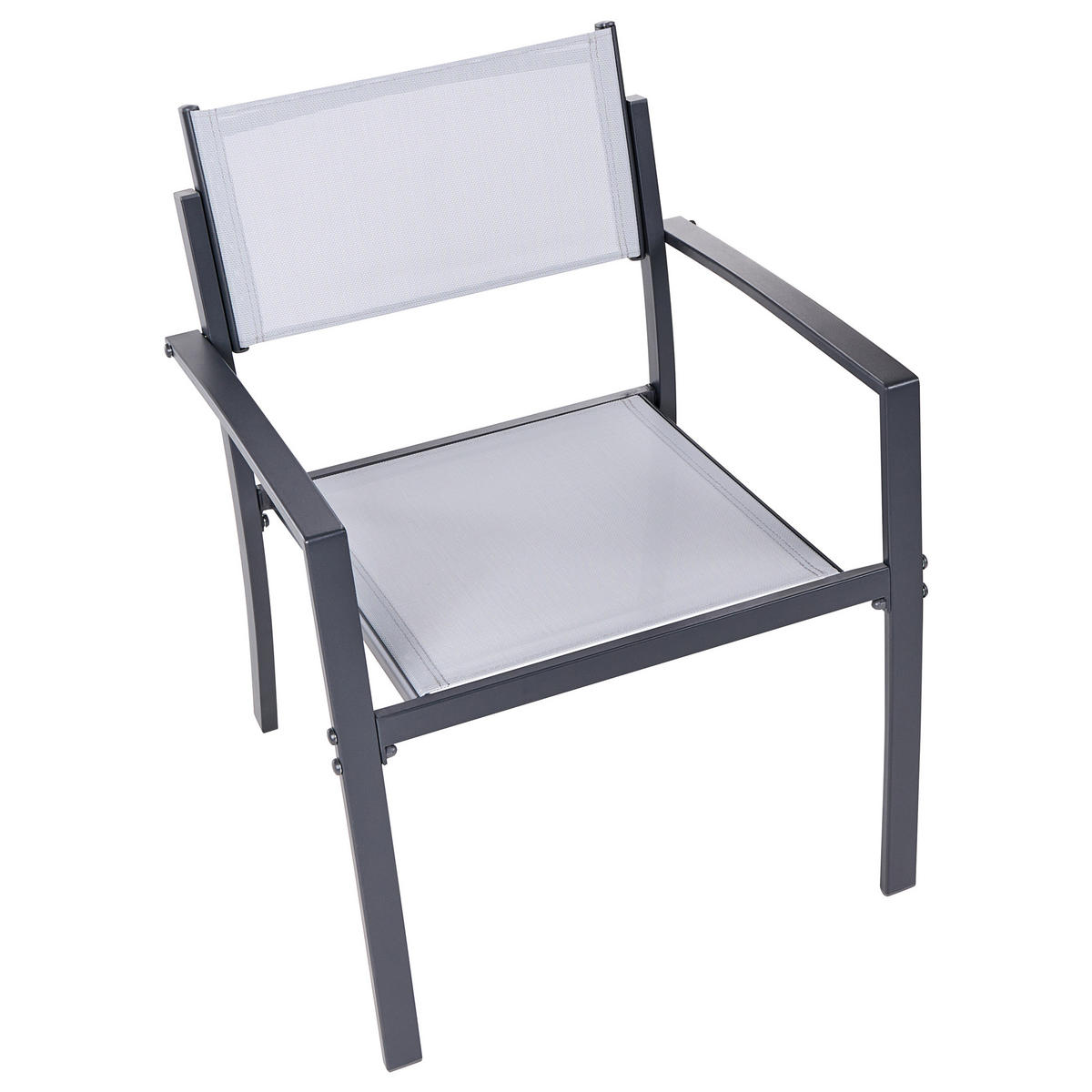 BISTRO-SET Metall Grau Tavoleto - Grau, Metall - Beliani