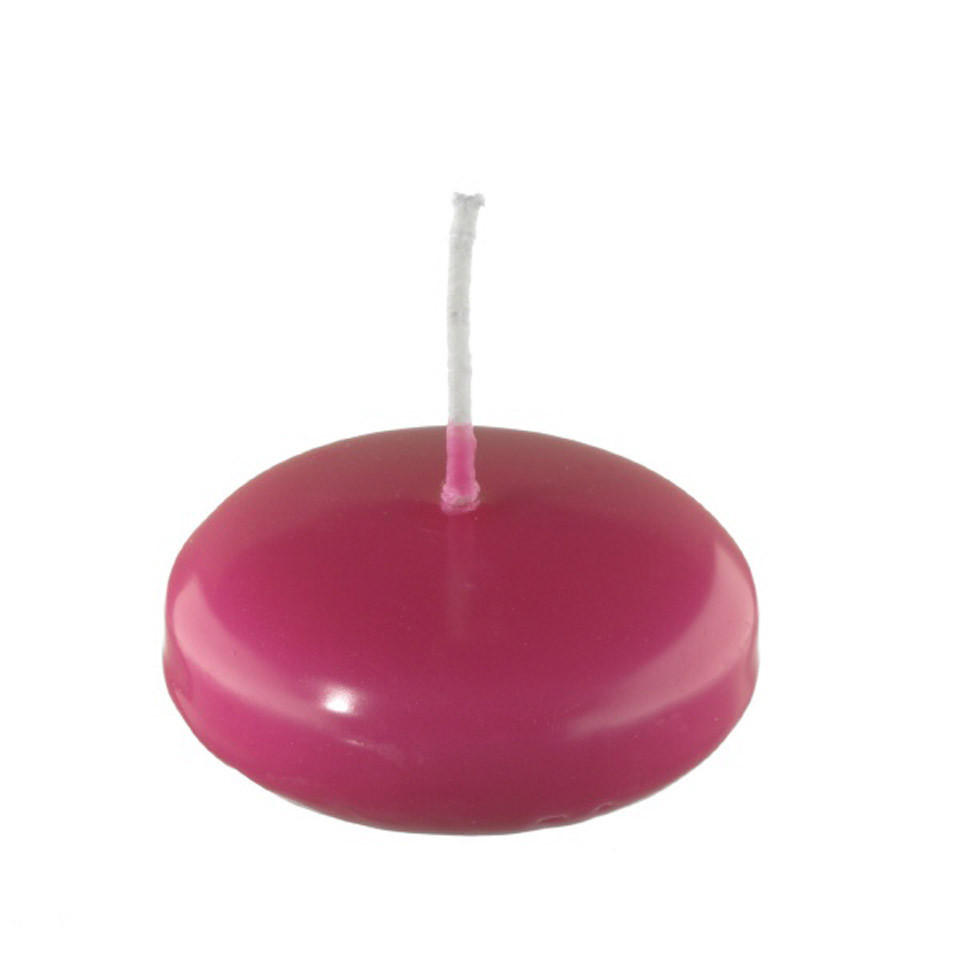 SCHWIMMKERZEN Fuchsia Pink 32 x Ø 80 mm, 8 Stück - Pink, Paraffin (8/3.2/3.2cm) - Kopschitz Kerzen