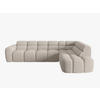 ECKSOFA rechts Lisa aus strukturiertem Stoff sand 5 Sitzplätze - Sandfarben, Textil (234/293cm) - Micadoni