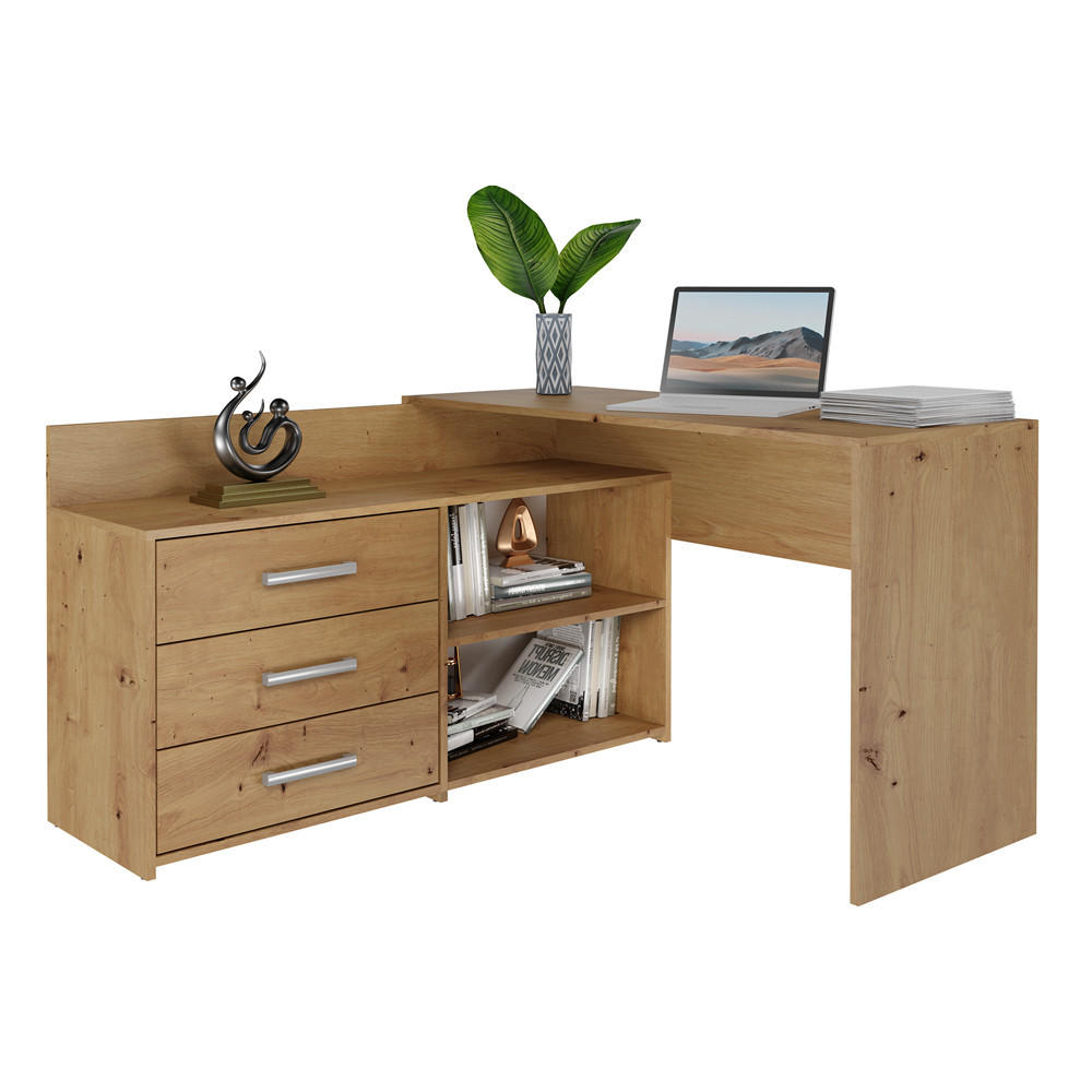 SCHREIBTISCH Eiche Artisan 120/76/50 - Eiche Artisan, Holzwerkstoff (50/120/76cm) - RAUMHIRSCH FURNITURE