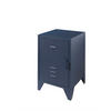 NACHTKOMMODE Kay 40x40x60 Industrial Design aus Metall Blau - Blau, Metall (40/60/40cm) - 58aufmkessel