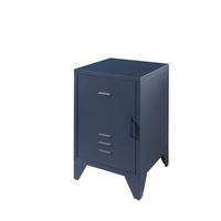 NACHTKOMMODE Kay 40x40x60 Industrial Design aus Metall Blau - Blau, Metall (40/60/40cm) - 58aufmkessel