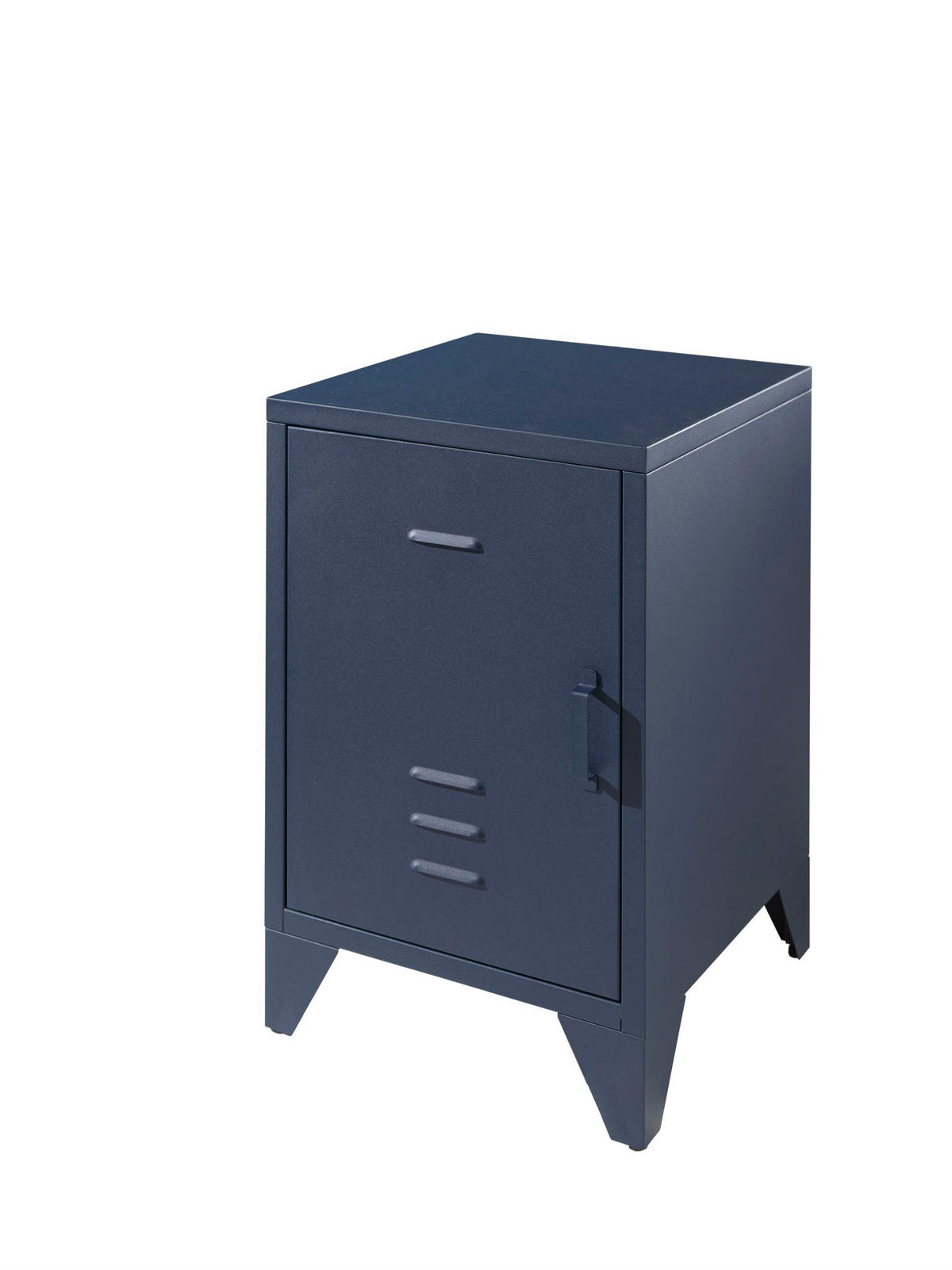 NACHTKOMMODE Kay 40x40x60 Industrial Design aus Metall Blau - Blau, Metall (40/60/40cm) - 58aufmkessel