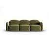 SOFA Blair aus Samt hellgrün 3 Sitzplätze - Hellgrün, Textil (87/80/272cm) - Micadoni