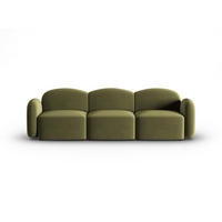 SOFA Blair aus Samt hellgrün 3 Sitzplätze - Hellgrün, Textil (87/80/272cm) - Micadoni