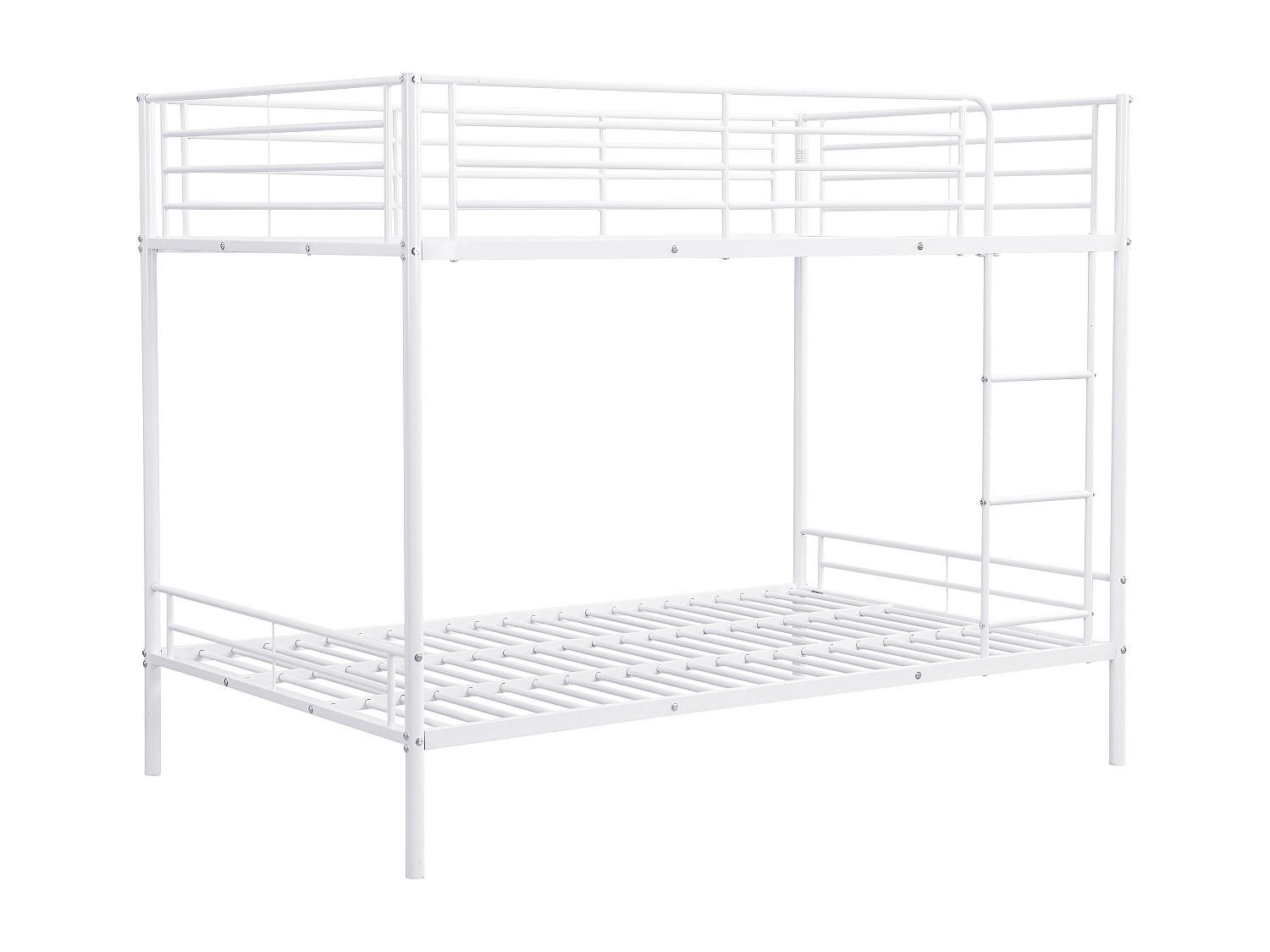ETAGENBETT - 2 x 120 x 190 cm - Weiß - DUOTIS II - Weiß, Metall (126/198cm) - Vente-Unique