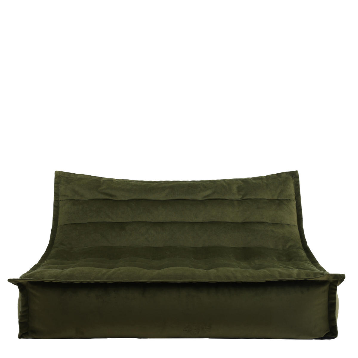 SITZSACK Sofa Skandi, Samt - Dunkelgrün, Kunststoff/Textil (140/72/100cm) - icon