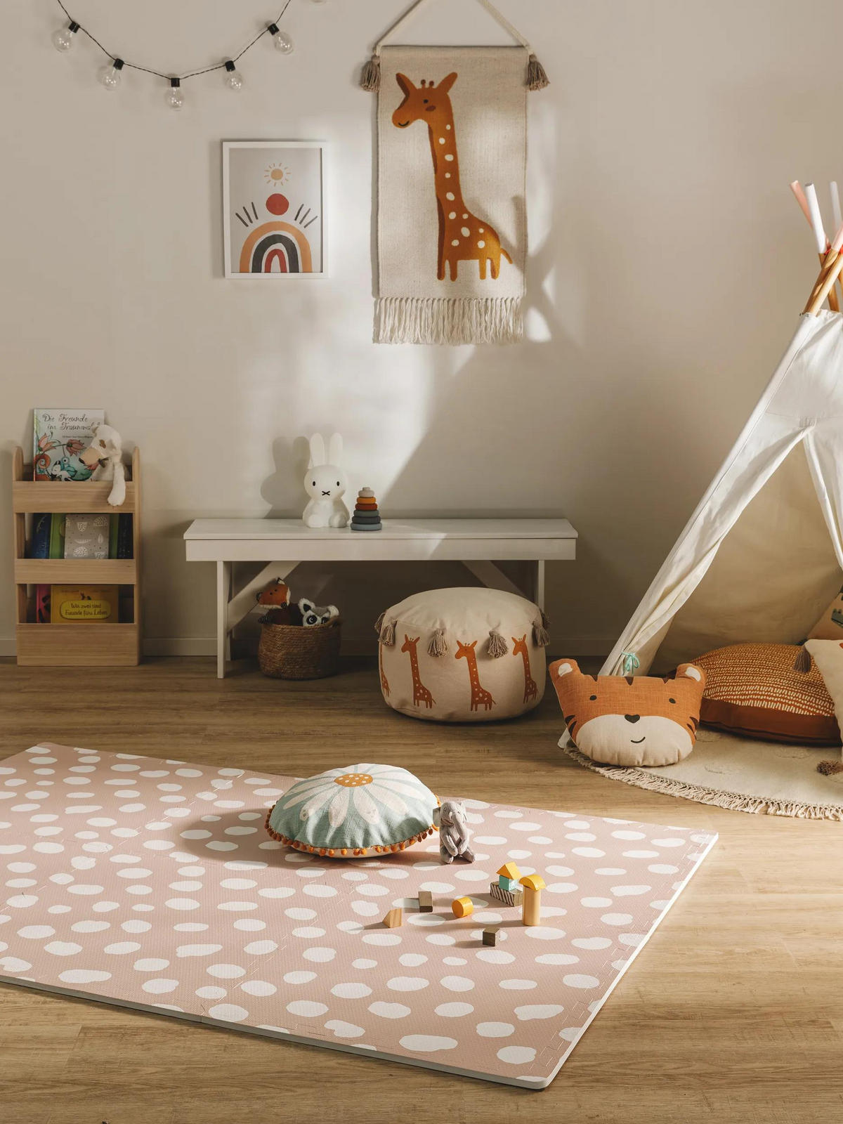 SPIELMATTE Savannah Rosa 120x180 cm - Rosa, Kunststoff/Textil (120/180cm) - Lytte