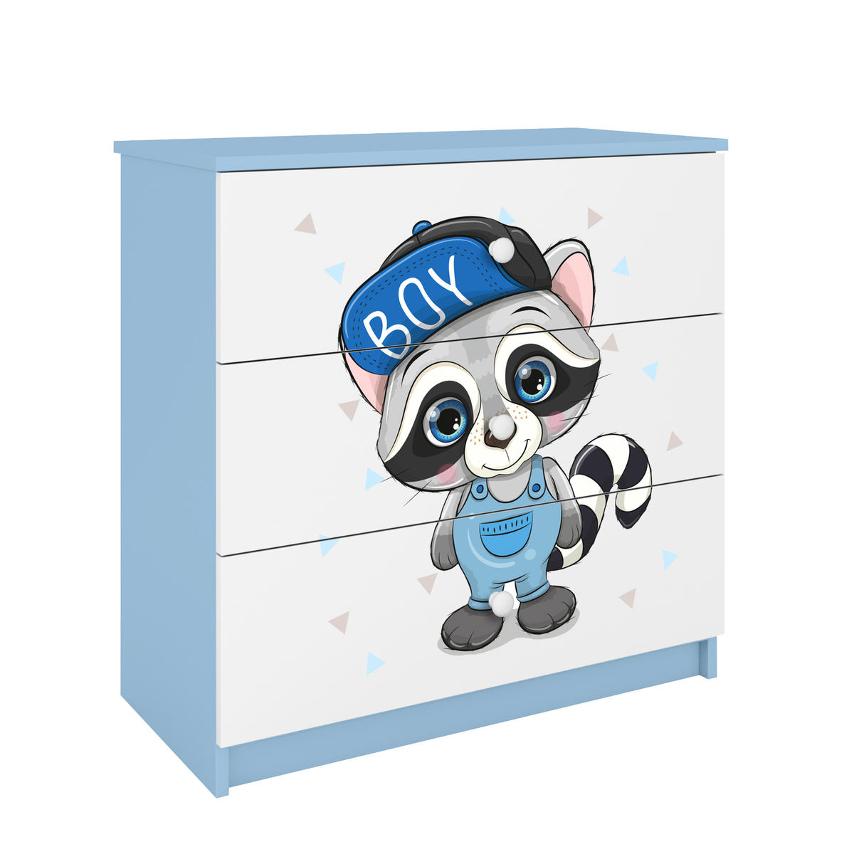 KOMMODE Babydreams Waschbär 81/81/41 - Blau, Holzwerkstoff (81/81/41cm) - RAUMHIRSCH FURNITURE