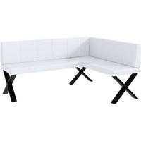 ECKBANK PETER_X - Weiß, Leder (128/168cm) - Meblini