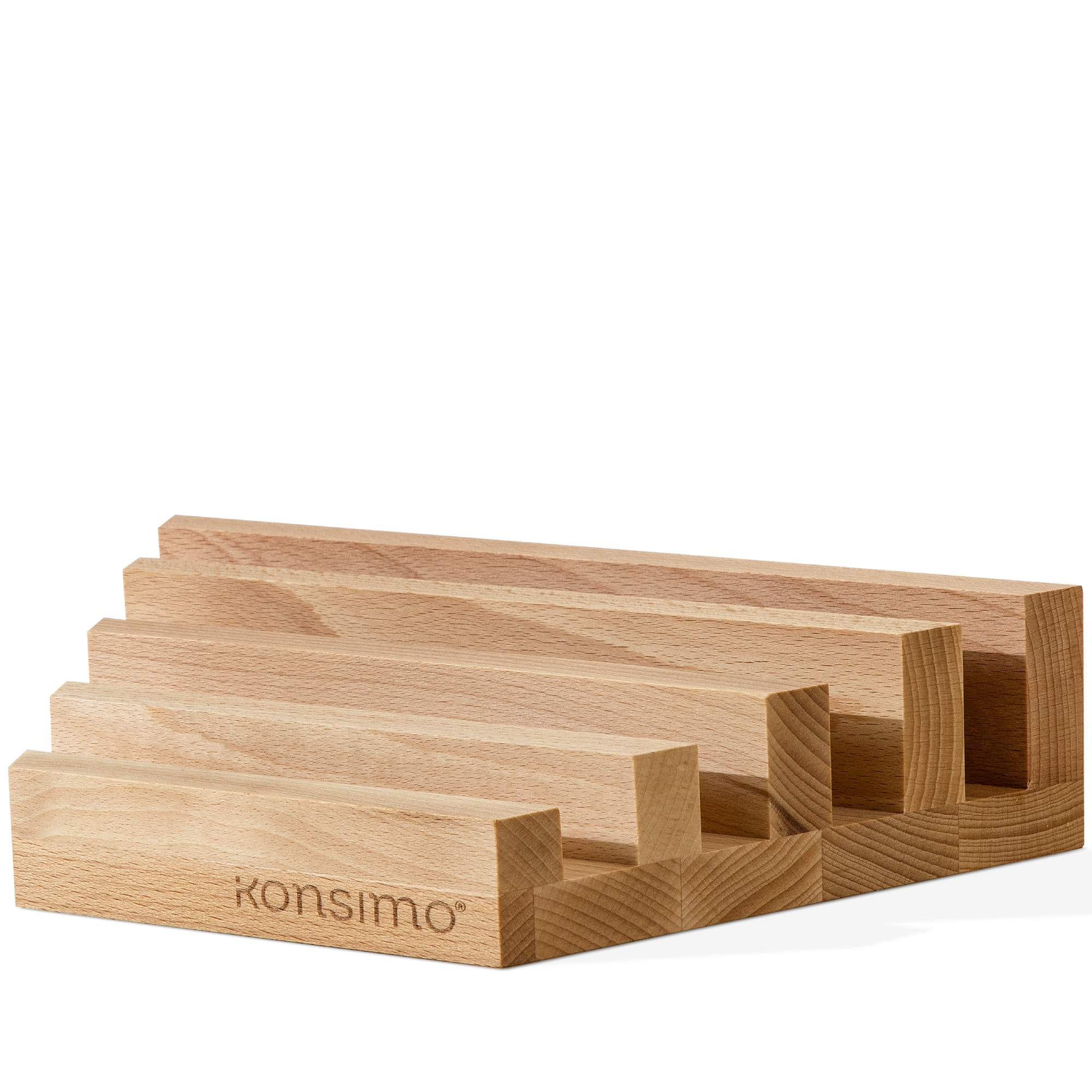 KÜCHENBRETTCHENHALTER HEMERO - Buchefarben, Holz (19/32/8cm) - KONSIMO®