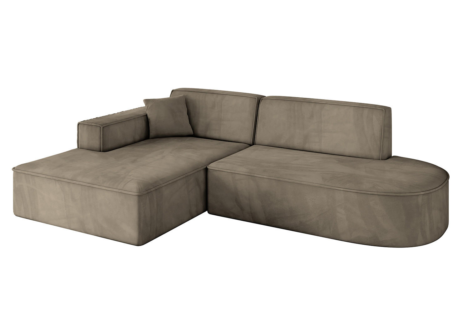 ECKSOFA Ottomane Links IREA-L1-v4 - 234x171x79 cm Braun - Braun, Holzwerkstoff/Textil (234/171cm) - ALTDECOR