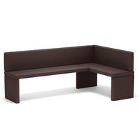 ECKBANK rechts OWEN Kunstleder, 128/168 cm Braun - Braun, Holz/Kunststoff (128/168cm) - Idohome