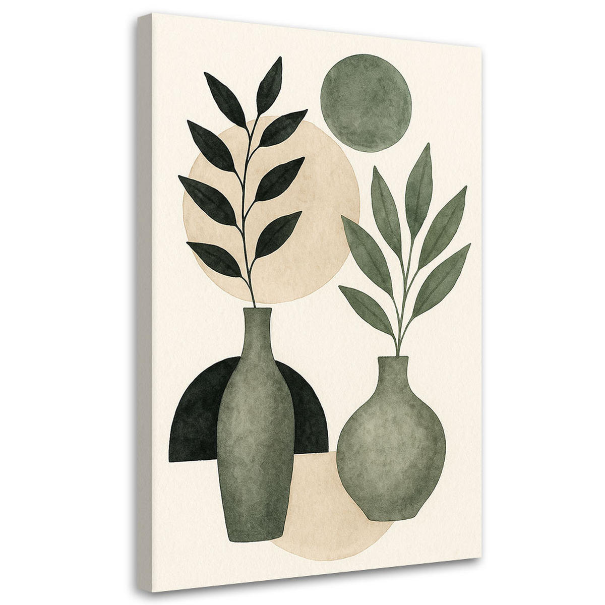 LEINWANDBILD Abstraktion 30x45cm - Grün, Textil (30/45cm) - Feeby