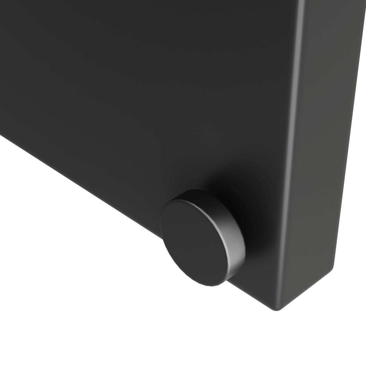 ESSTISCH ausziehbar 120-160 x 80 cm MDF Weiß/Schwarz - Weiß, Metall (120/80/75cm) - Meubliv