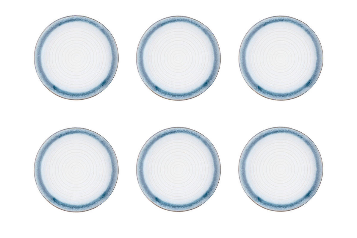 TELLER Cosmos Ø21,5cm - 6er-Set - Azur - Blau, Keramik (21.5cm) - Björn