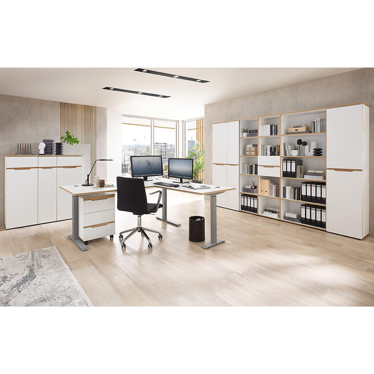 AKTENREGAL Manresa-36 - Weiß, Holzwerkstoff (45/197/38cm) - Lomado