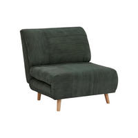 SCHLAFSESSEL - Cord - Dunkelgrün - PALULA - Grün, Textil (81/83/88cm) - Vente-Unique