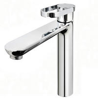 WASCHTISCHARMATUR Hoch mit Auslauf 225 mm Chrom Messing - Silberfarben, Metall (22.5/28.9/18.2cm)