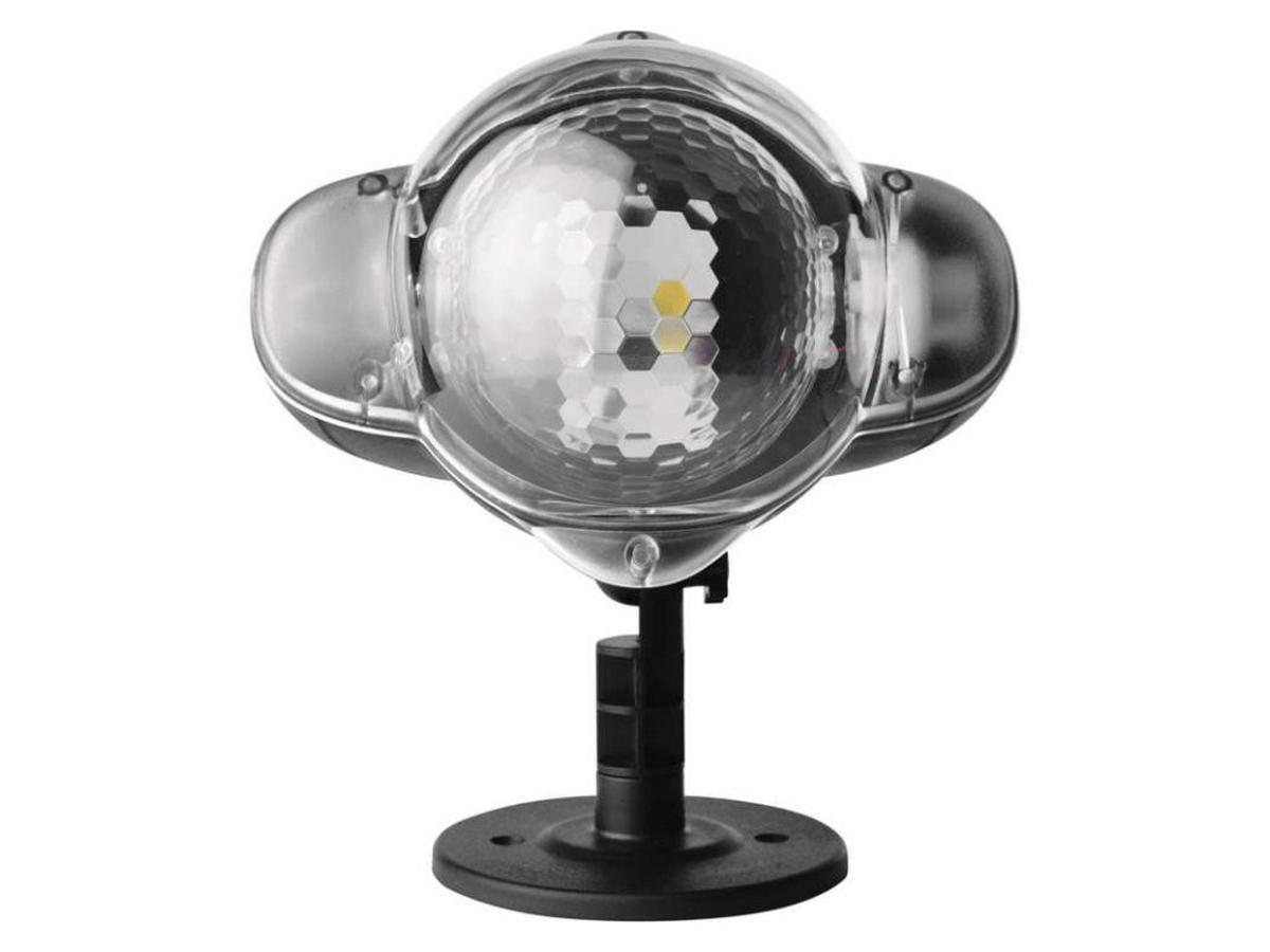 LED-WEIHNACHTSPROJEKTOR SCHNEEKUGELN - für innen und außen - Weiß, Kunststoff (20/20/30cm) - LAALU