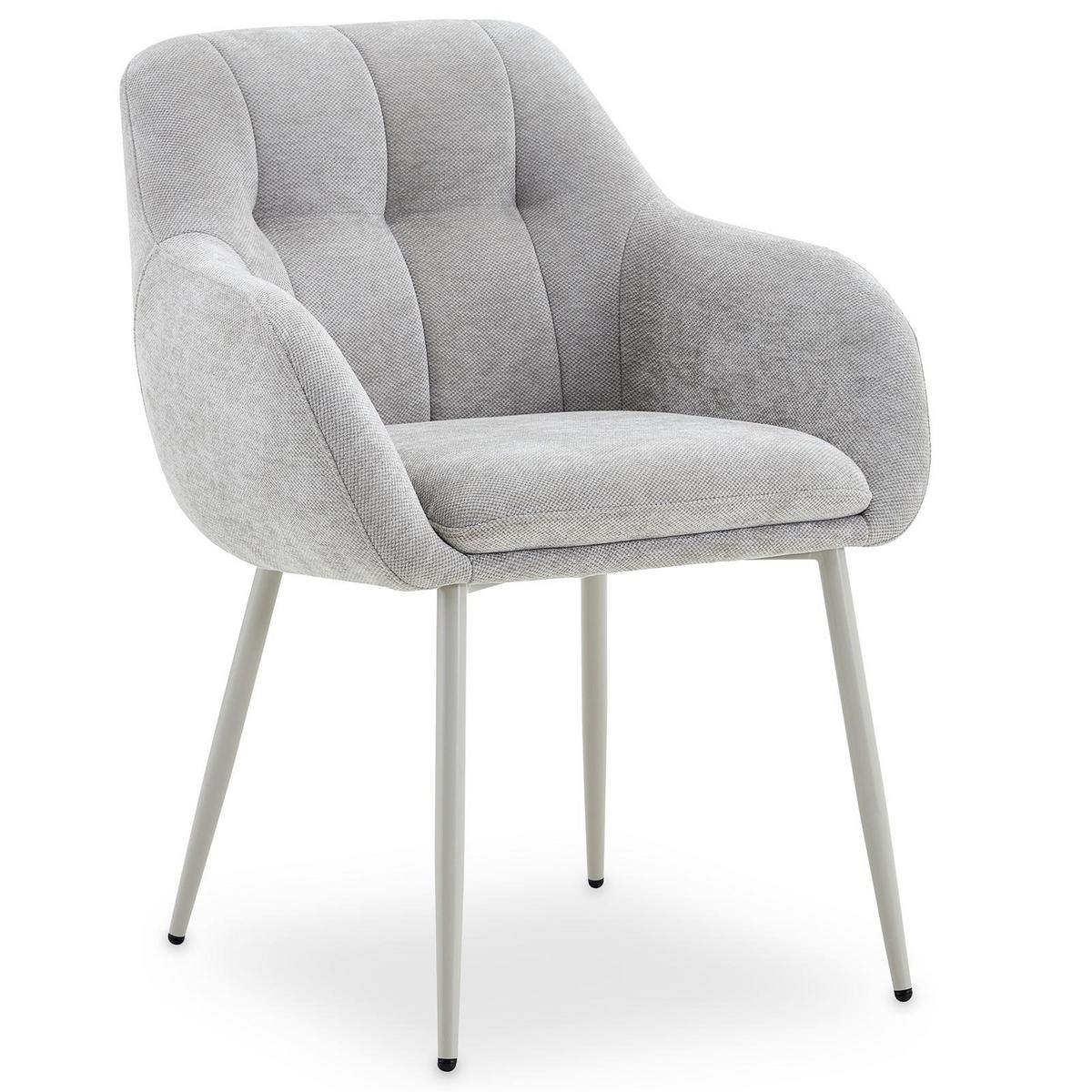 ESSZIMMERSTÜHLE SOMA 2er-Set hellgrau - Hellgrau, Textil (64/83/68cm) - IDIMEX