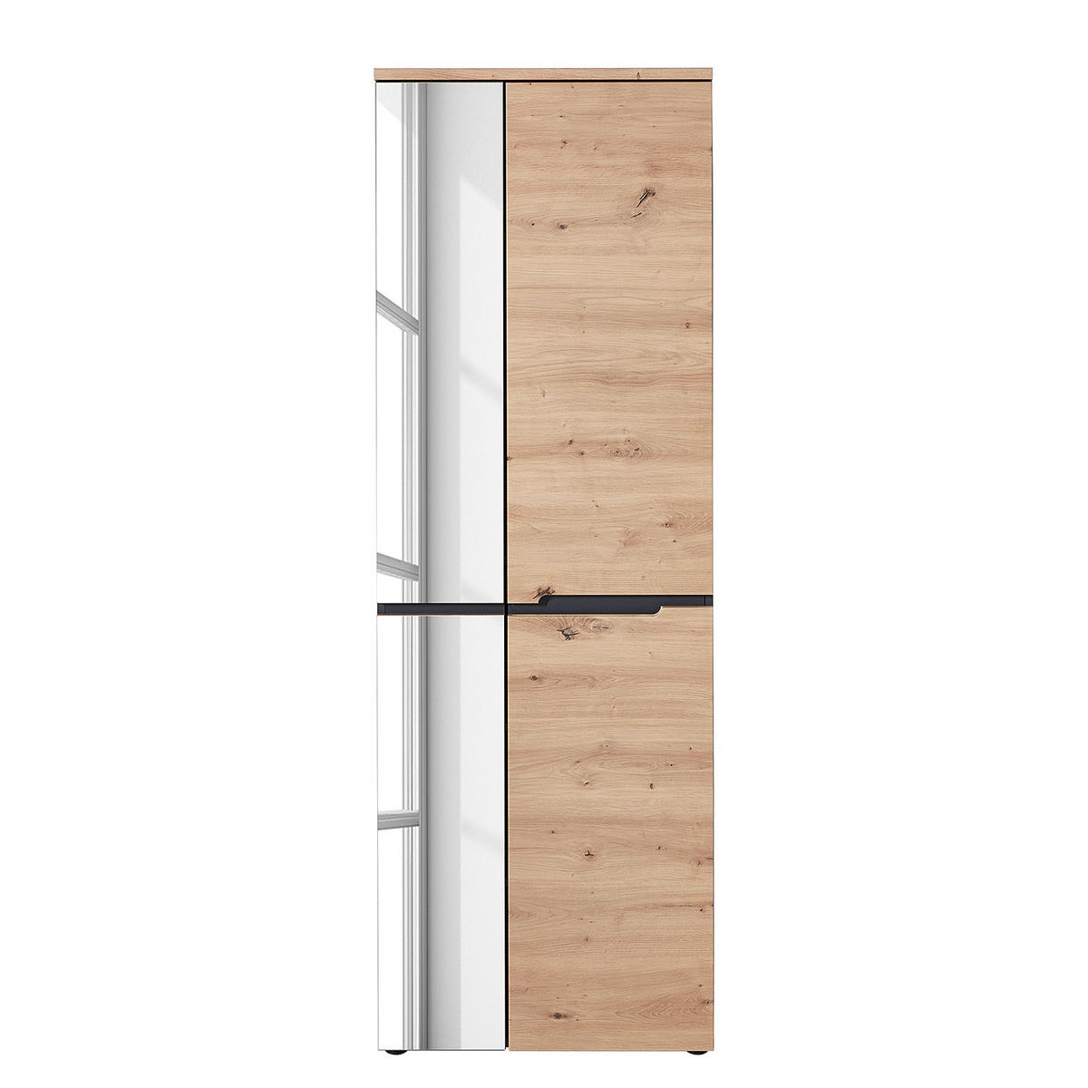 GARDEROBENSCHRANK mit Spiegel - 65 cm - Eiche Artisan, Holzwerkstoff (65/192/38cm) - home24