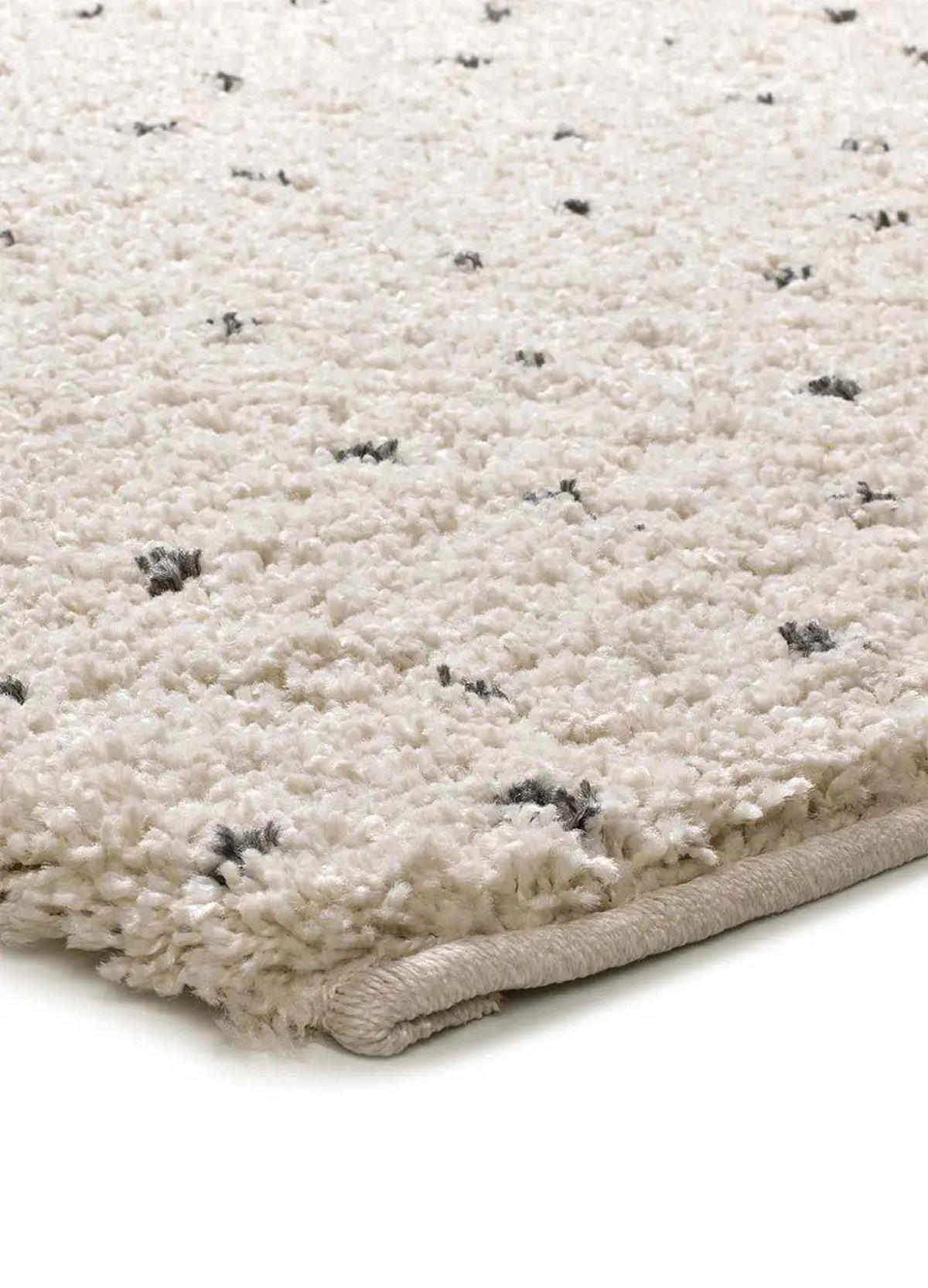 HOCHFLORTEPPICH Creme / Schwarz Lush 120/180 cm - Creme/Schwarz, Naturmaterialien/Textil (120/180cm) - Atticgo