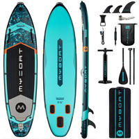 STAND-UP PADDLE BOARD Rutschfest und Aufblasbar(351 × 86 × 15cm) - Blau, Kunststoff (351/86cm)