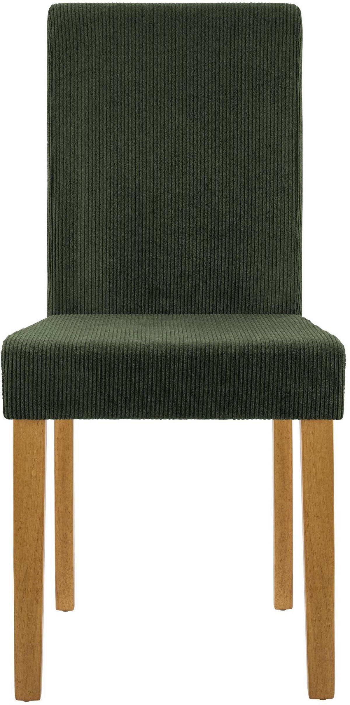 ESSZIMMERSTUHL Ina Cord Massivholz 91x41x47 cm grün - Grün, Textil (41/91/47cm) - furnicato