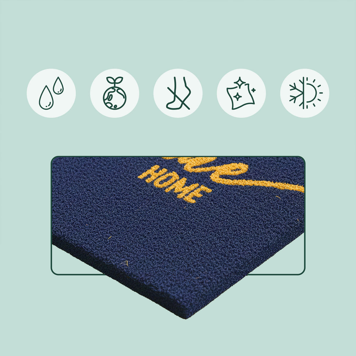 FUSSMATTE - Multicolor, Kunststoff/Textil (60/40cm) - Relaxdays