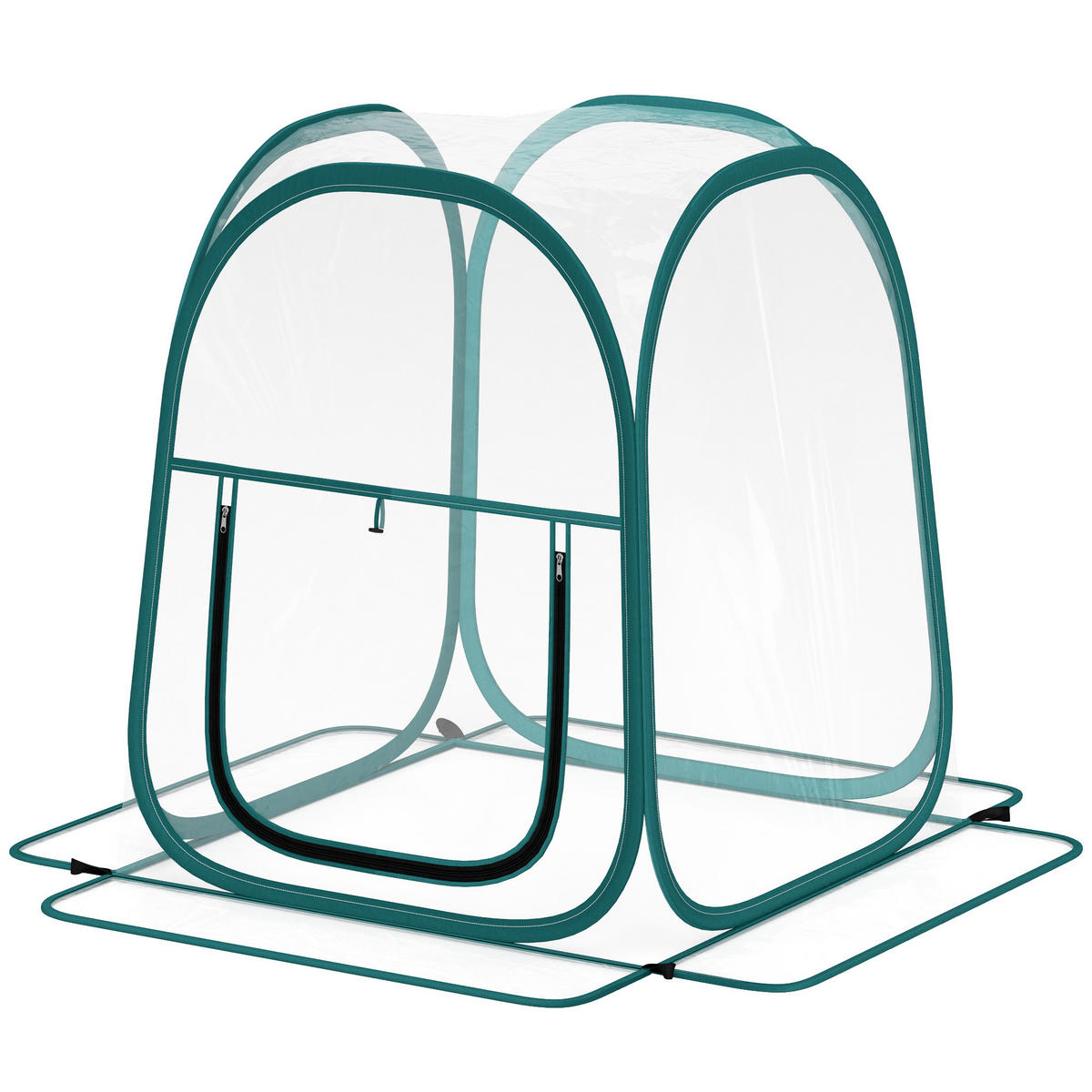 GEWÄCHSHAUS DE-12023 mit Rollfenster & Tragetasche Transparent - Transparent, Kunststoff (70/80/70cm) - ComfortXL