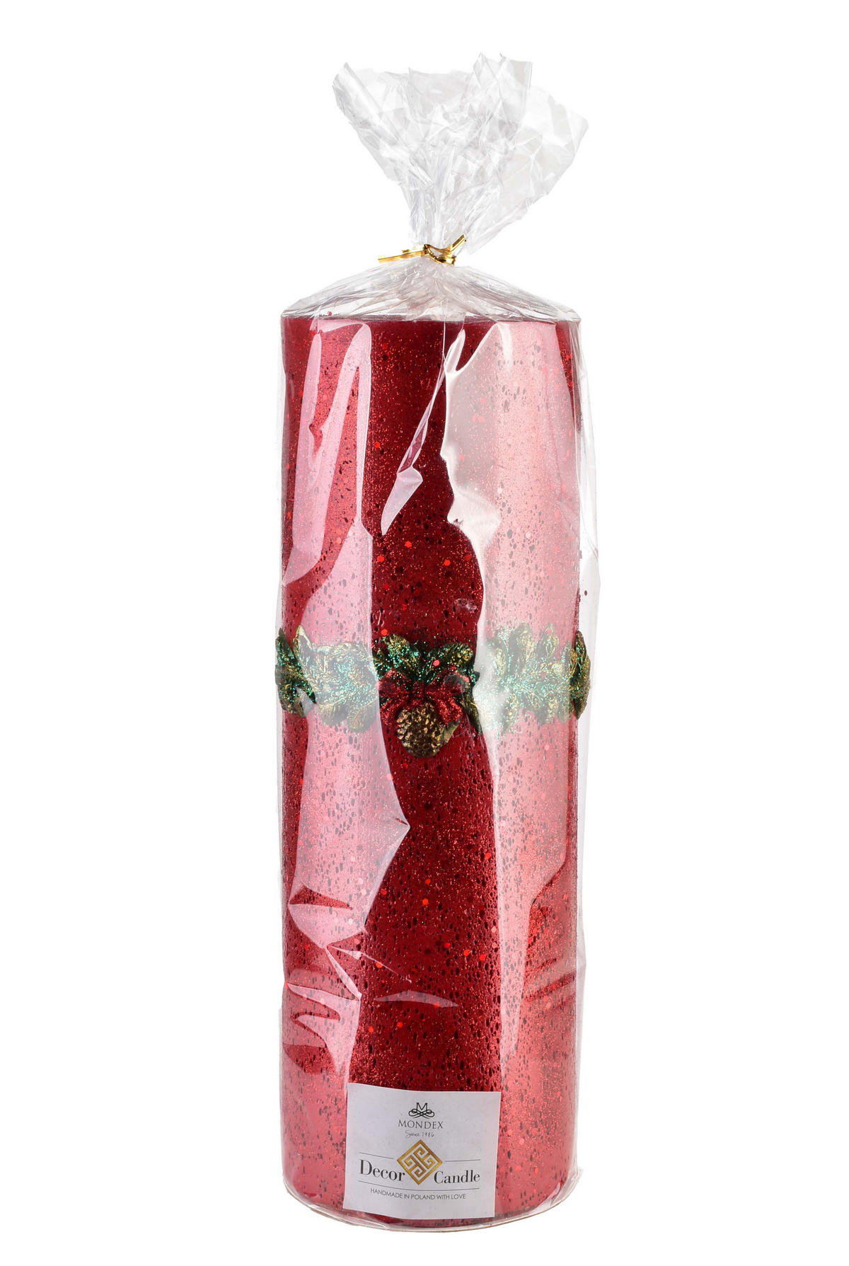 KERZE Wianek Rot 12/12/36 cm Naturmaterial - Rot, Naturmaterialien (36cm) - Mondex