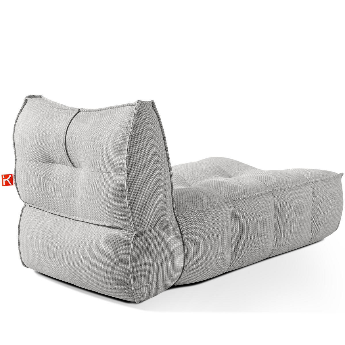 GARTENLIEGE LOVIA Sonnenliege, Dunkelgrau/Weiß - Dunkelgrau, Textil (90/82/174cm) - KONSIMO®