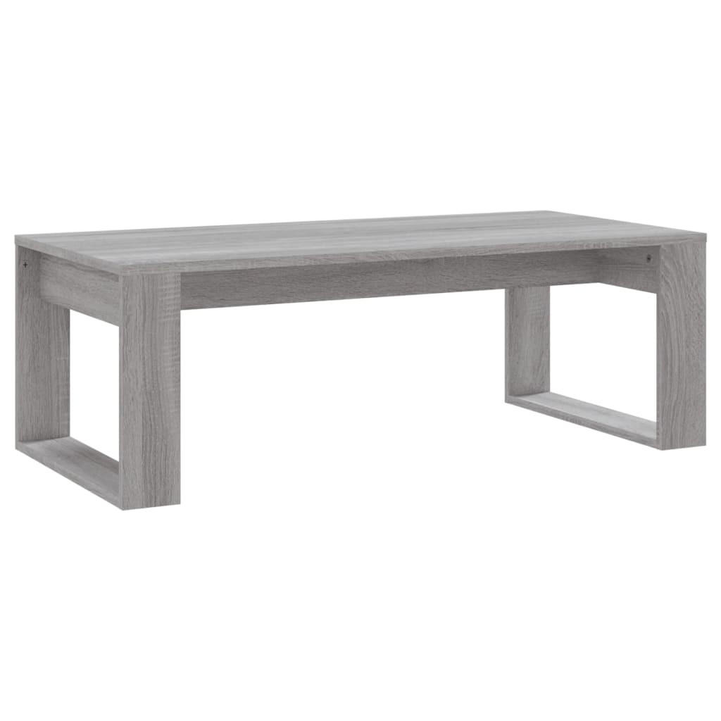COUCHTISCH 102/50/35 cm aus Holzwerkstoff Grau Sonoma - Silbereichenfarben, Holz (50/102/35cm) - vidaXL