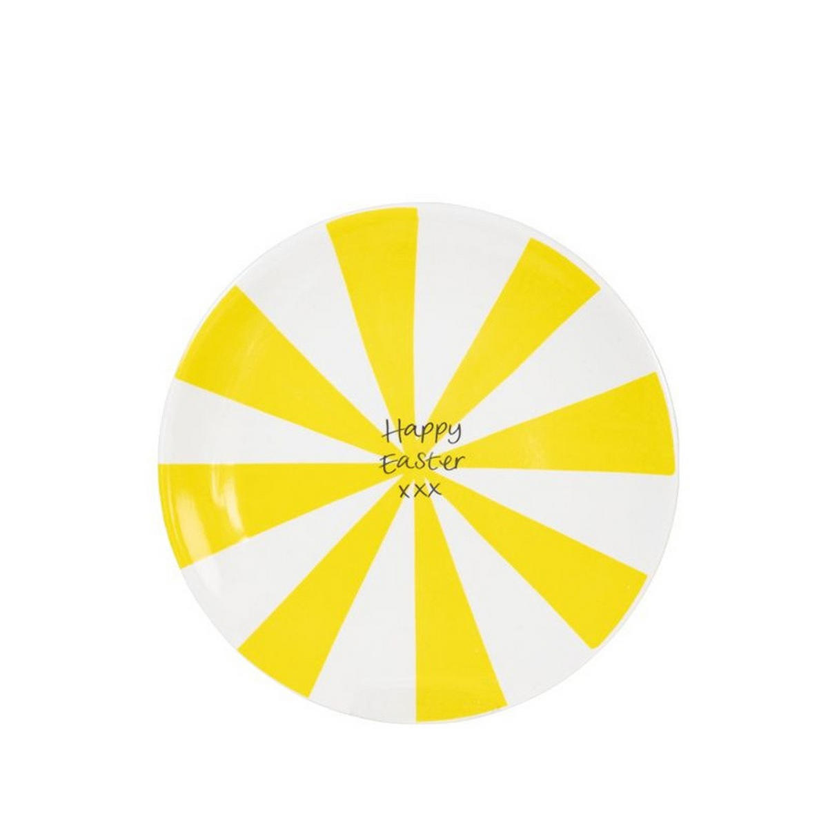 KUCHENTELLER Gelbe Streifen in Bunt - 18cm - Multicolor, Keramik (18/18/2cm) - Blond Amsterdam