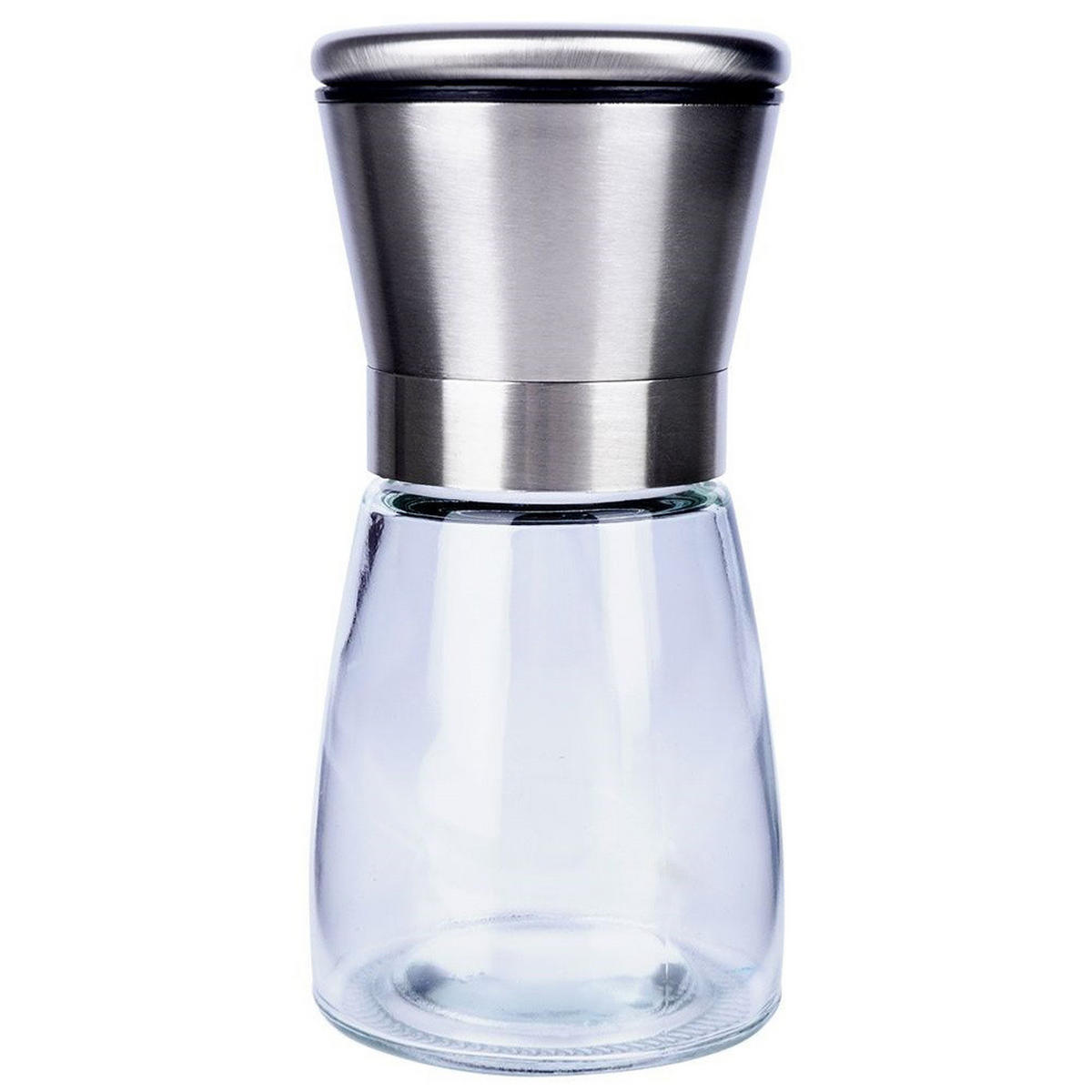 GEWÜRZMÜHLE Schwarz Silber Transparent - Silberfarben, Glas (6.5/13.5/6.5cm) - Orion 