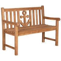 GARTENBANK Anker - Naturfarben, Holz/Metall (120/94/60cm) - Mr. Deko