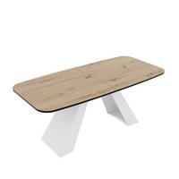 AUSZIEHTISCH ZENITH 160/90/76 cm mit Metallgestell, Weiß / Artisan-Eiche - Weiß/Eiche Artisan, Holzwerkstoff/Metall (90/160/76cm) - Idohome
